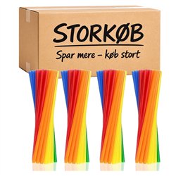 500 st Sugrör mixfärger återanvändbara 22 cm Ø7 mm