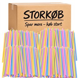 500 st Sugrör mixfärger återanvändbara 22 cm Ø7 mm