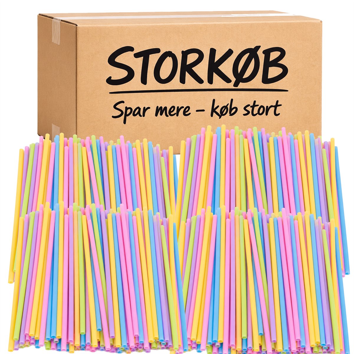 500 st Sugrör mixfärger återanvändbara 22 cm Ø7 mm 500 st Sugrör mixfärger återanvändbara 22 cm Ø7 mm