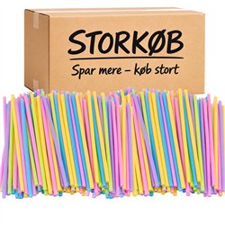 500 st Sugrör mixfärger återanvändbara 22 cm Ø7 mm