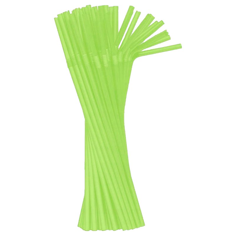 50 st. Hållbara Återanvändbara Böjbara Sugrör i Grön Plast - 5mm x 21 cm 50 st. Hållbara Återanvändbara Böjbara Sugrör i Grön Plast - 5mm x 21 cm