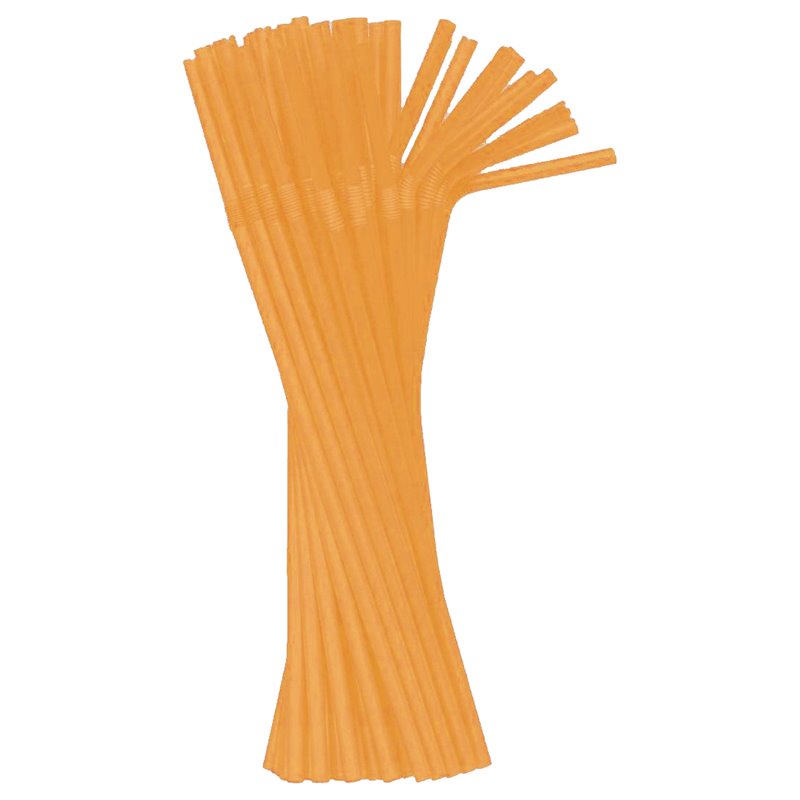 50 st. Hållbara Återanvändbara Böjbara Sugrör i Orange Plast - 5mm x 21 cm 50 st. Hållbara Återanvändbara Böjbara Sugrör i Orange Plast - 5mm x 21 cm