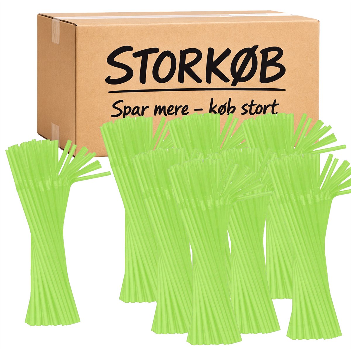50 st Återanvändbara Knäcksugrör Grön PP-plast 21 cm 50 st Återanvändbara Knäcksugrör Grön PP-plast 21 cm