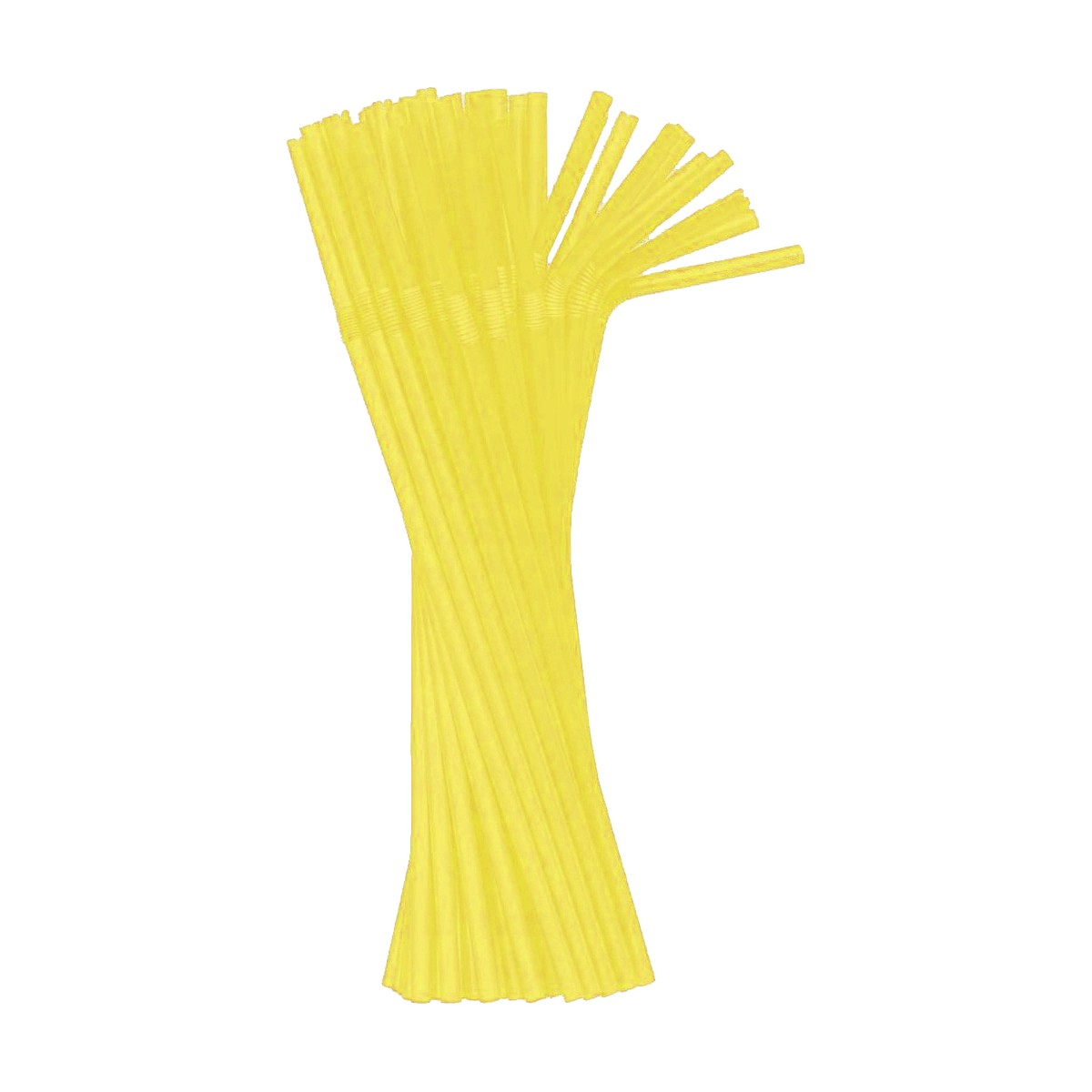 50 st. Hållbara Återanvändbara Böjbara Sugrör i Gul Plast - 5mm x 21 cm 50 st. Hållbara Återanvändbara Böjbara Sugrör i Gul Plast - 5mm x 21 cm
