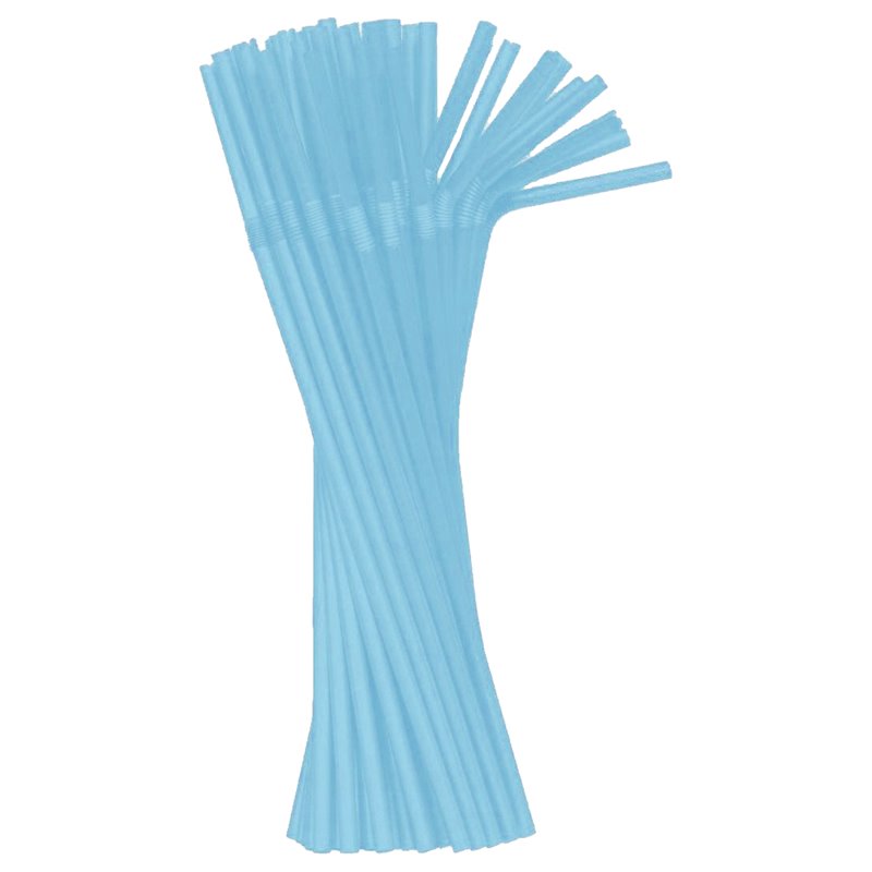 50 st. Hållbara Återanvändbara Böjbara Sugrör i Blå Plast - 5mm x 21 cm 50 st. Hållbara Återanvändbara Böjbara Sugrör i Blå Plast - 5mm x 21 cm