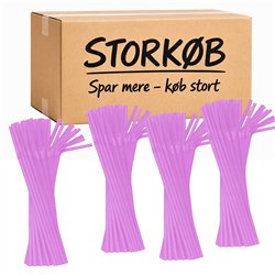50 st Rosa Återanvändbara Knäcksugrör i Plast 5 mm x 21 cm