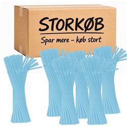 50 st Knäcksugrör Blå plast återanvändbara 5 mm x 21 cm