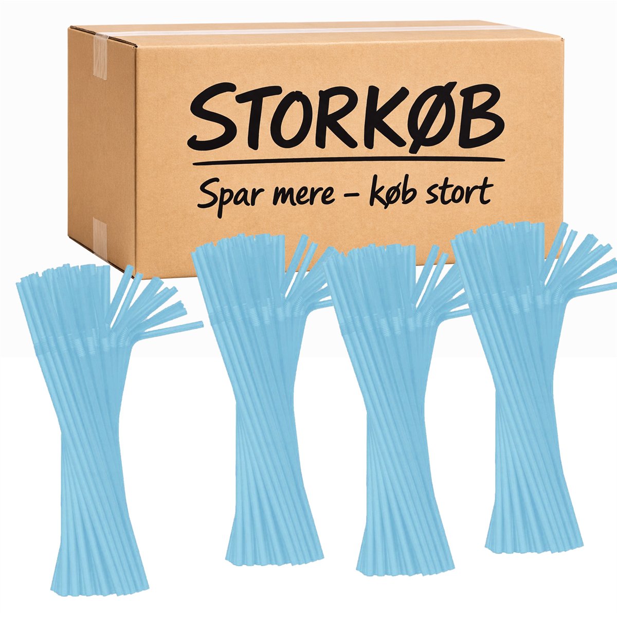 50 st Knäcksugrör Blå plast återanvändbara 5 mm x 21 cm 50 st Knäcksugrör Blå plast återanvändbara 5 mm x 21 cm