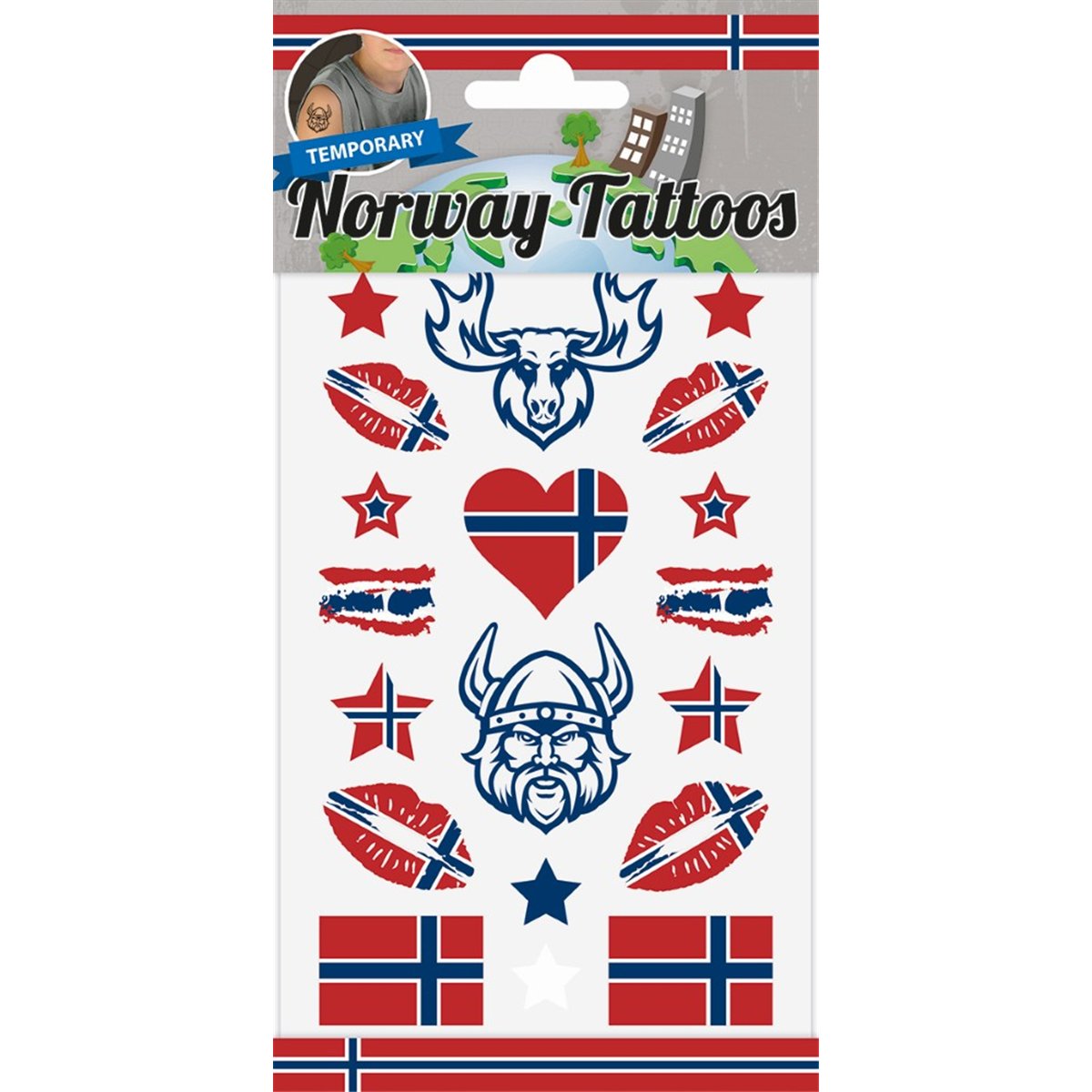 12 st Svenska Flaggtatueringar gul & blå 100x160 mm 12 st Svenska Flaggtatueringar gul & blå 100x160 mm