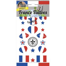 12 st Temporära Tatueringar USA Stars and Stripes vit, blå & röd