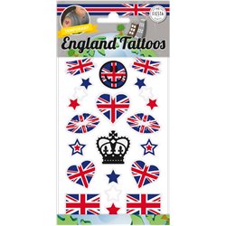 12 st Svenska Flaggtatueringar gul & blå 100x160 mm