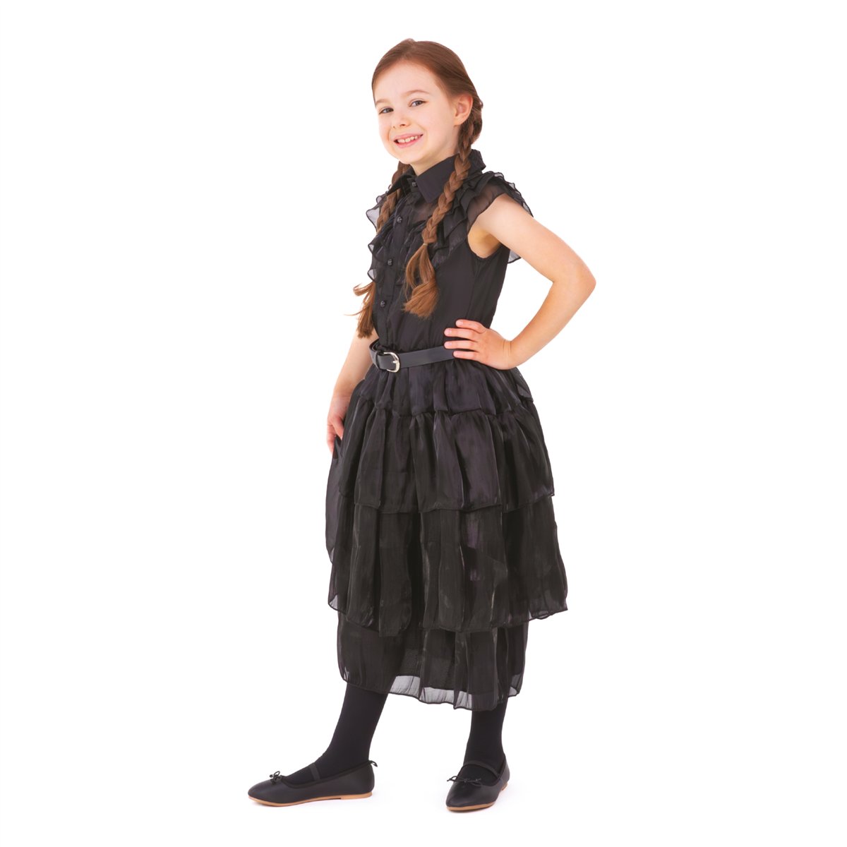 Häxkostym för barn svart 116-128 cm Häxkostym för barn svart 116-128 cm