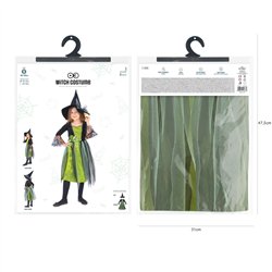 Häxkostym för barn svart 116-128 cm Häxkostym för barn svart 116-128 cm