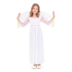 Häxkostym för barn svart 116-128 cm