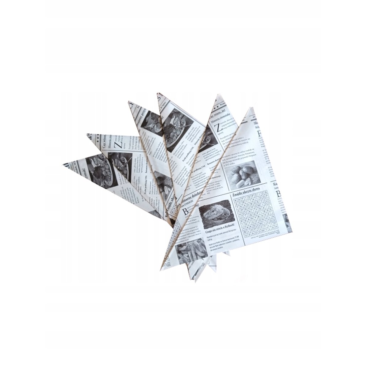 300 st Burgerfickor svartvit tidningsdesign 180x160 mm