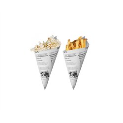 300 st Burgerfickor svartvit tidningsdesign 180x160 mm