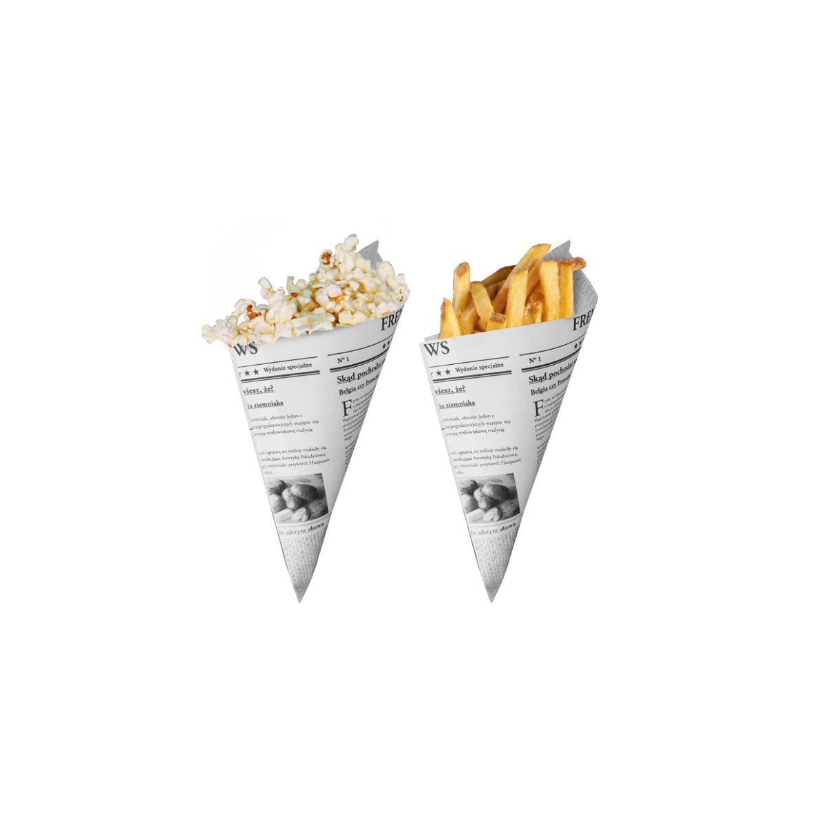 300 st Burgerfickor svartvit tidningsdesign 180x160 mm