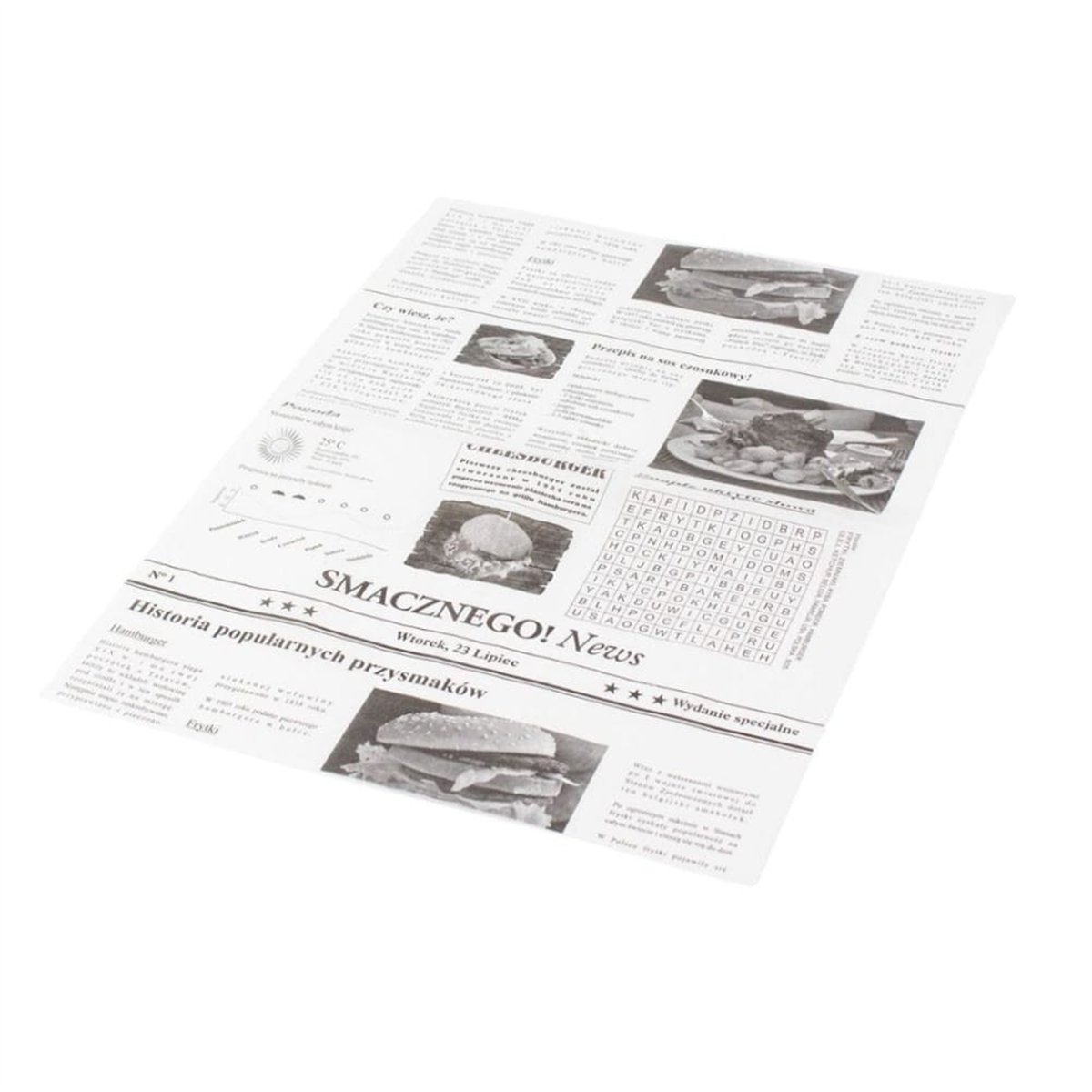 300 st Burgerfickor svartvit tidningsdesign 180x160 mm 300 st Burgerfickor svartvit tidningsdesign 180x160 mm