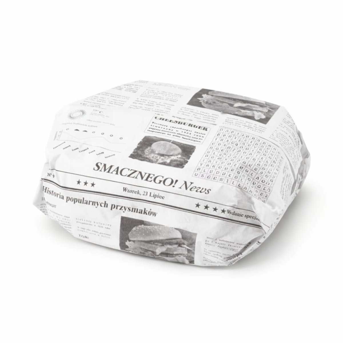 300 st Burgerfickor svartvit tidningsdesign 180x160 mm 300 st Burgerfickor svartvit tidningsdesign 180x160 mm