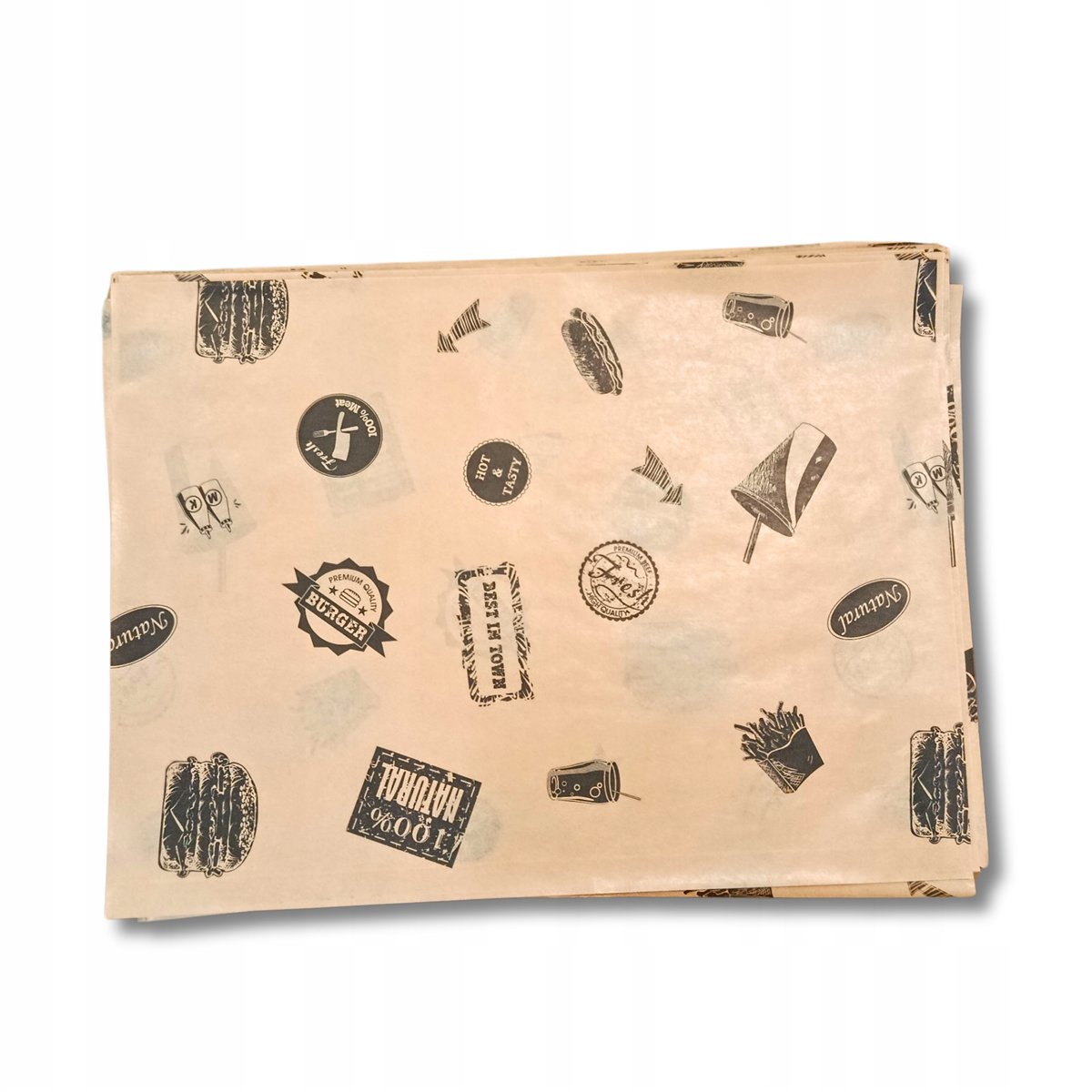 300 st Burgerfickor svartvit tidningsdesign 180x160 mm