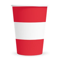 8 st. Pappmuggar Portugal grön/röd 210 ml