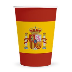 8 st. Pappmuggar Portugal grön/röd 210 ml