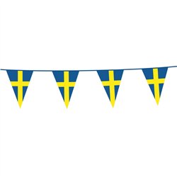 Grekland Flaggkedja 15 blå-vita flaggor 10 m