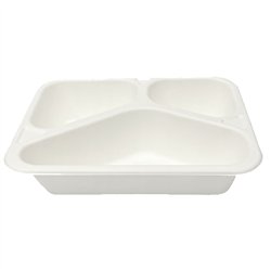 50 st Take Away-lådor 3-fack sockerör natur 213x195 mm