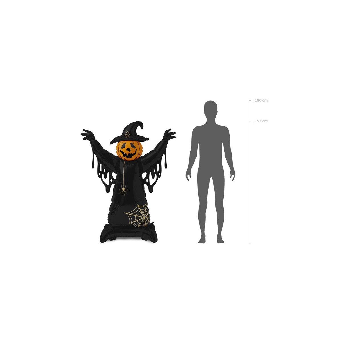 Foil Standing Balloon Scarecrow XXL, 111.5x152 cm, black Foil Standing Balloon Scarecrow XXL, 111.5x152 cm, black