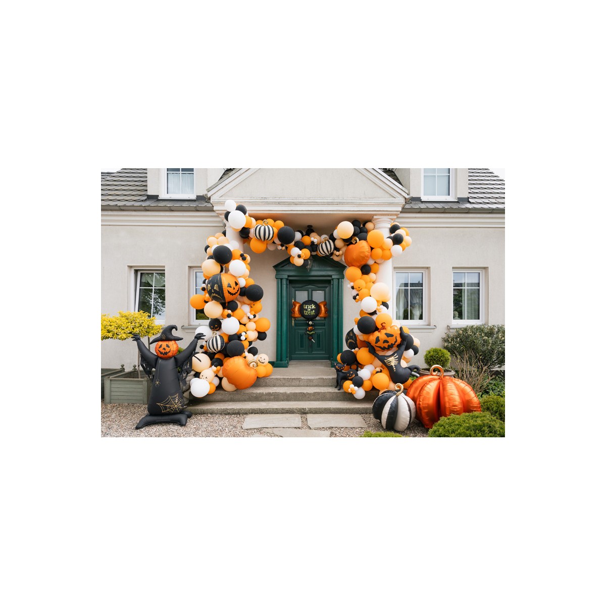Foil balloon Scarecrow, 60x100 cm, black and orange