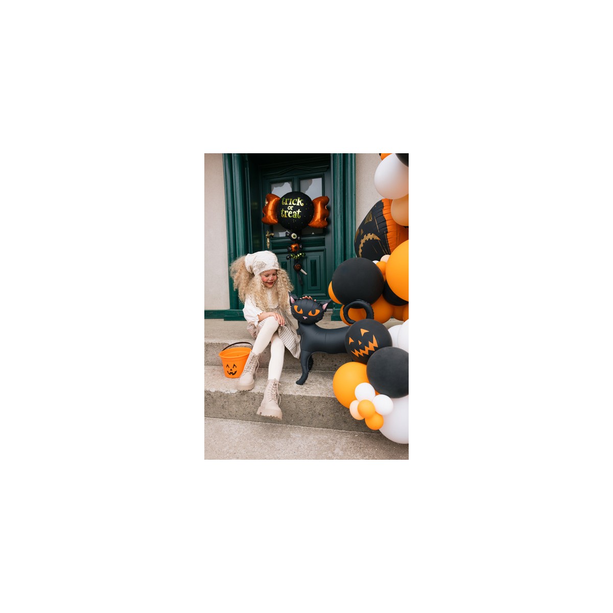 Standing foil balloon Cat, 45x48 cm, black Standing foil balloon Cat, 45x48 cm, black