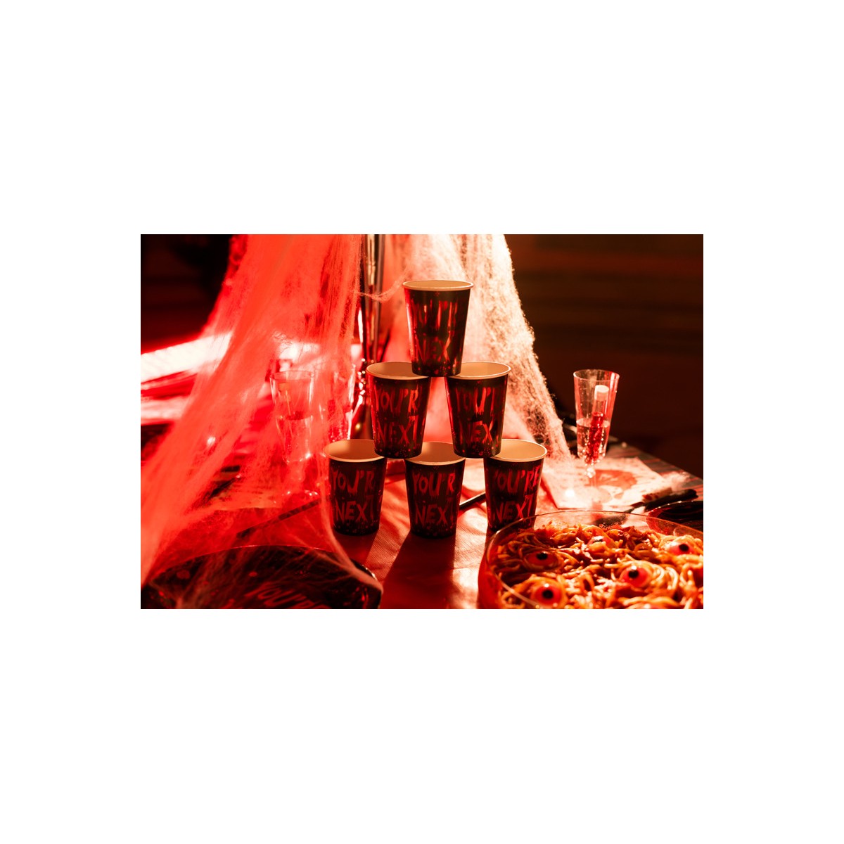 Cups You're next, 250 ml, black-red (1 pkt / 6 pc.)
