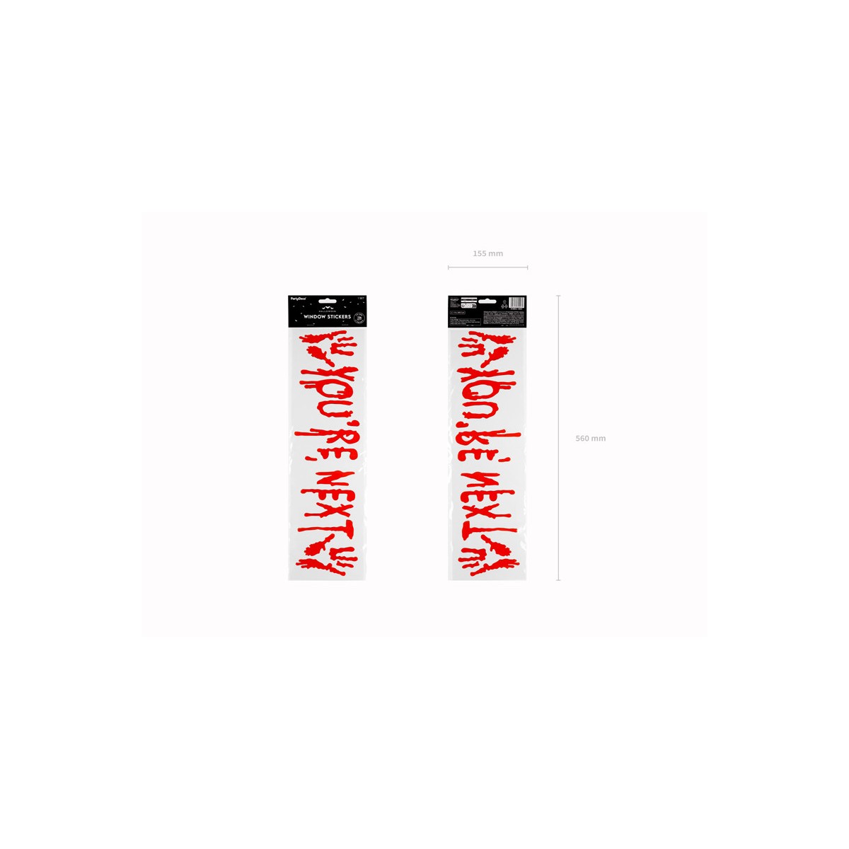 Gel window stickers “You're Next”, red Gel window stickers “You're Next”, red