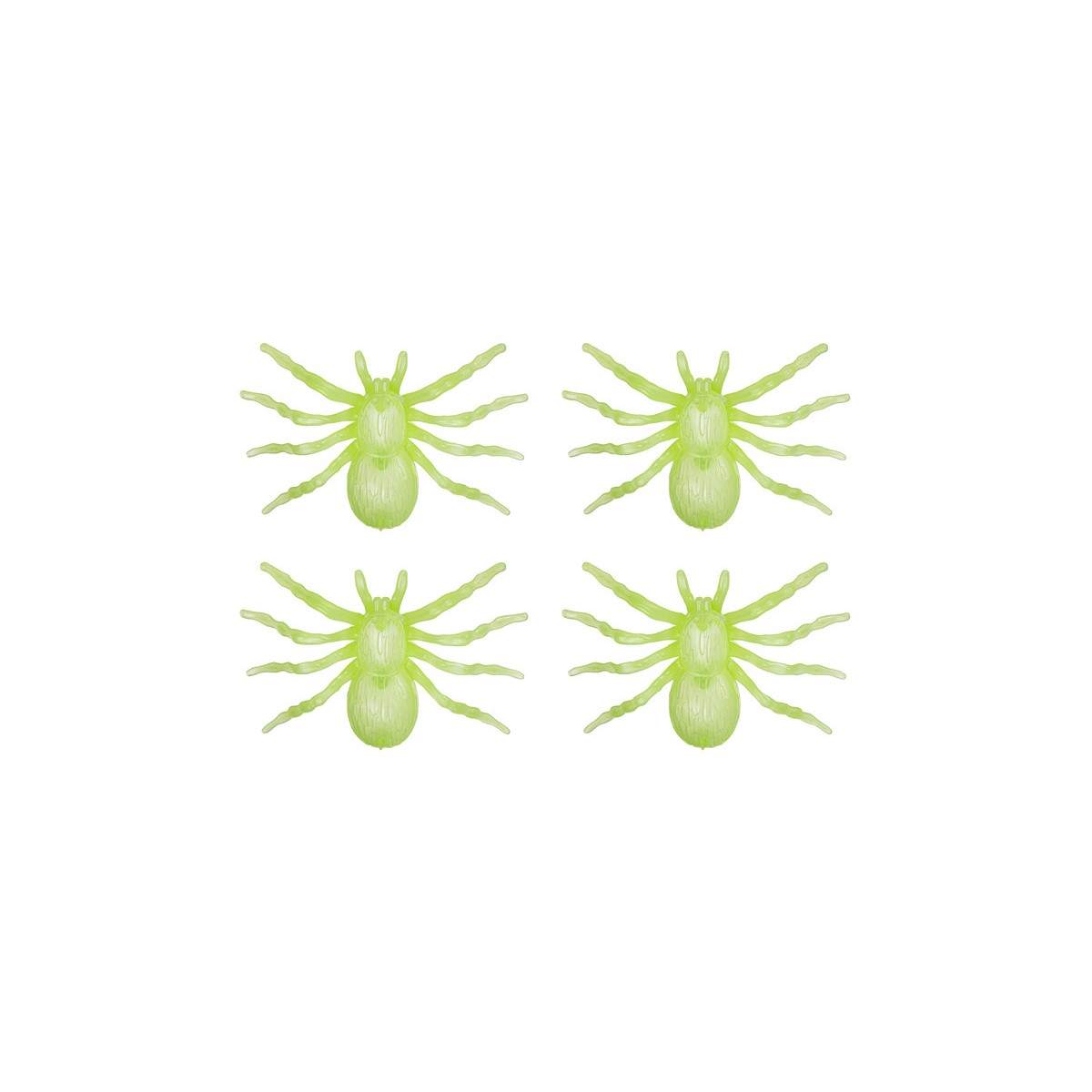 Large glow-in-the-dark spiders (1 pkt / 4 pc.) Large glow-in-the-dark spiders (1 pkt / 4 pc.)