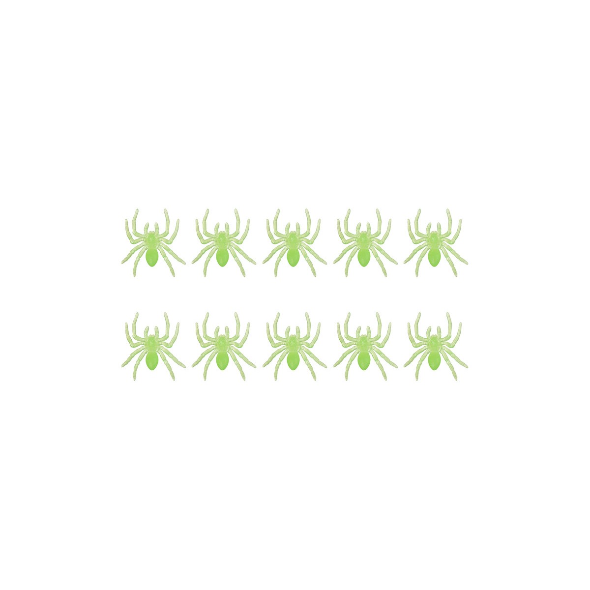Small glow-in-the-dark spiders (1 pkt / 10 pc.) Small glow-in-the-dark spiders (1 pkt / 10 pc.)