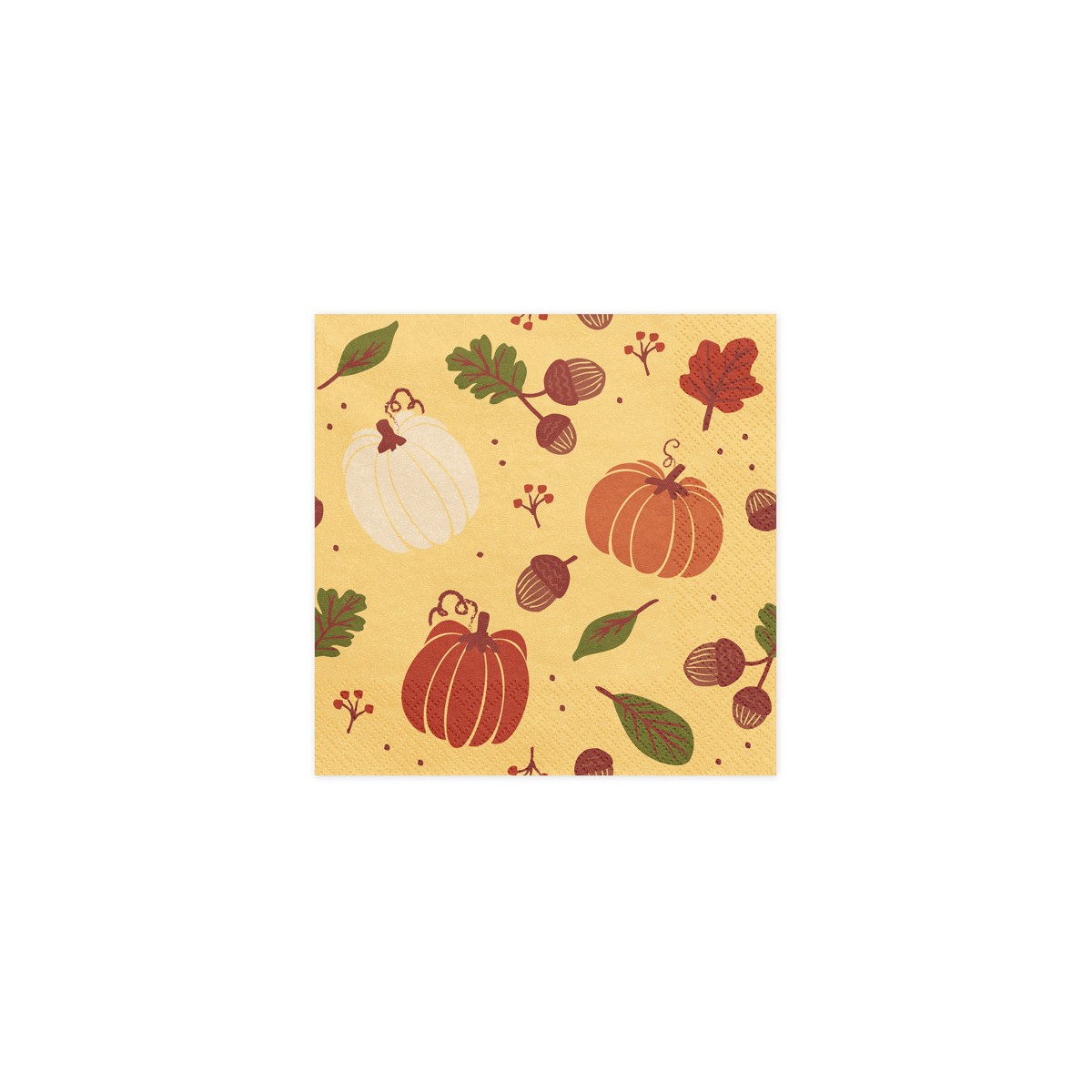 Napkins Pumpkins and acorns, 33x33 cm, orange (1 pkt / 20 pc.) Napkins Pumpkins and acorns, 33x33 cm, orange (1 pkt / 20 pc.)
