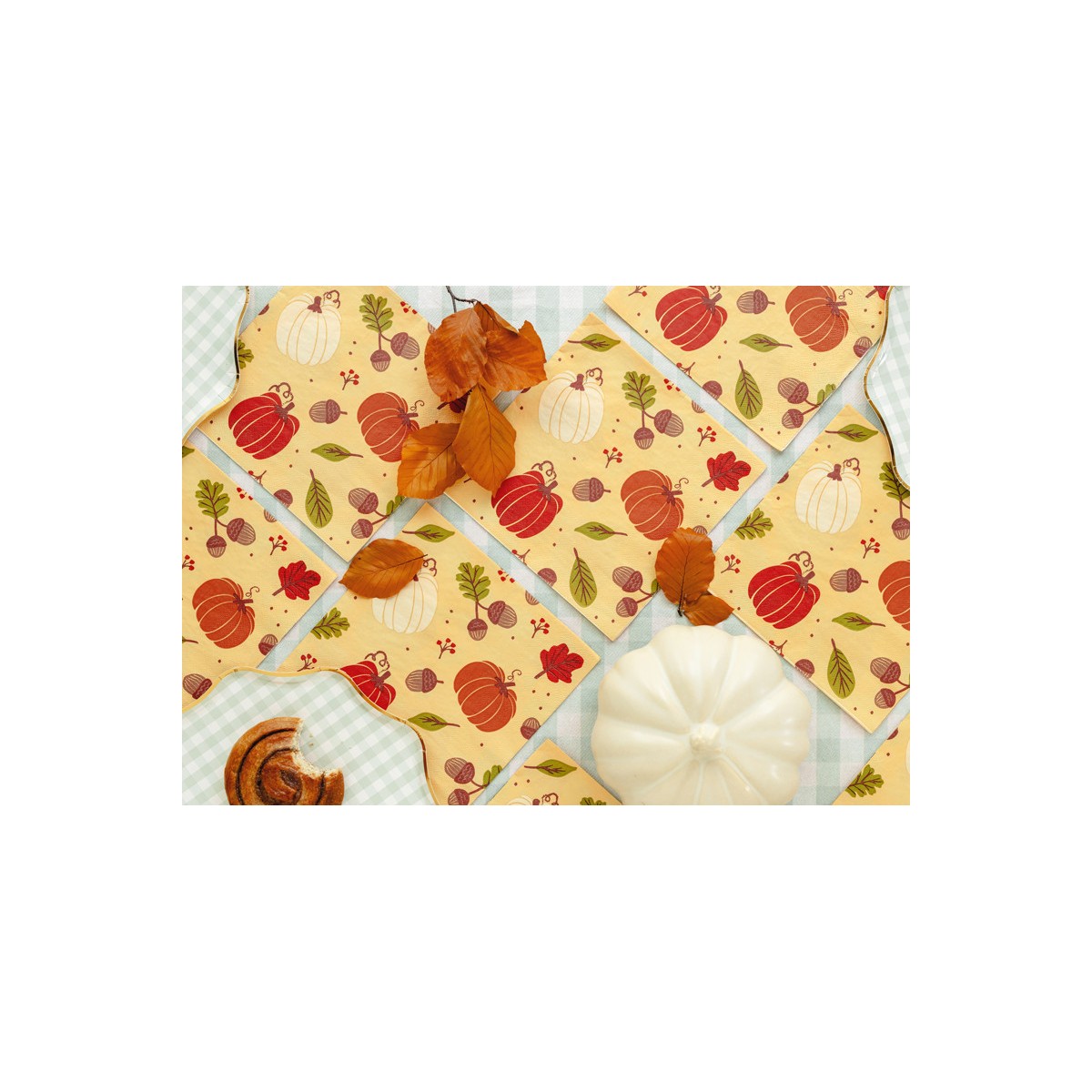 Napkins Pumpkins and acorns, 33x33 cm, orange (1 pkt / 20 pc.) Napkins Pumpkins and acorns, 33x33 cm, orange (1 pkt / 20 pc.)