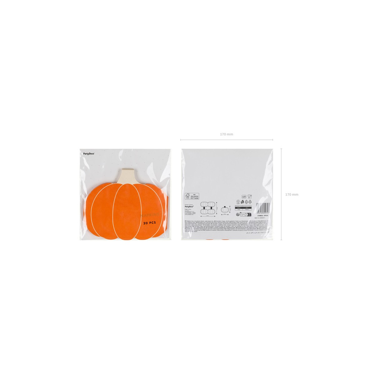 Napkins Pumpkin, 16x13 cm, orange (1 pkt / 20 pc.) Napkins Pumpkin, 16x13 cm, orange (1 pkt / 20 pc.)