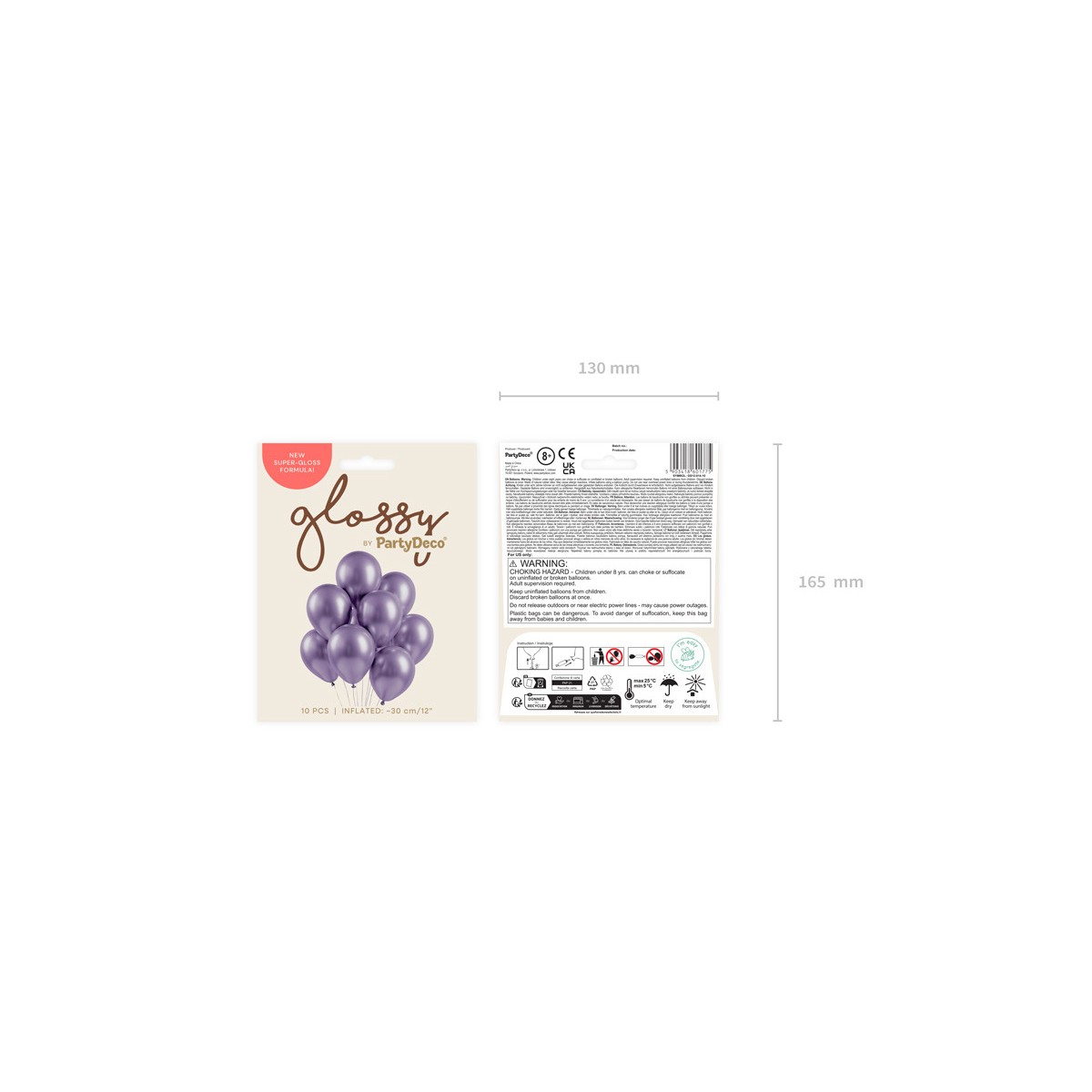 Glossy Balloons 30cm, violet (1 pkt / 10 pc.)