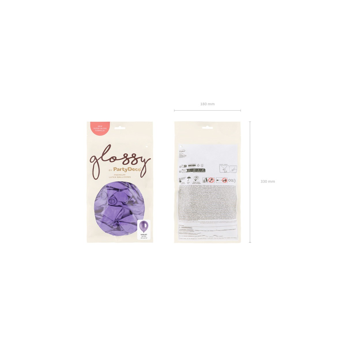 Glossy Balloons 30cm, violet (1 pkt / 50 pc.) Glossy Balloons 30cm, violet (1 pkt / 50 pc.)