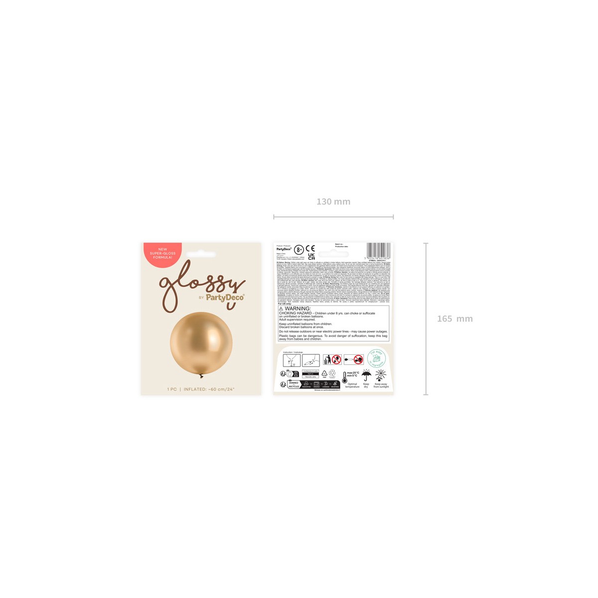 Glossy Balloon 60cm, gold