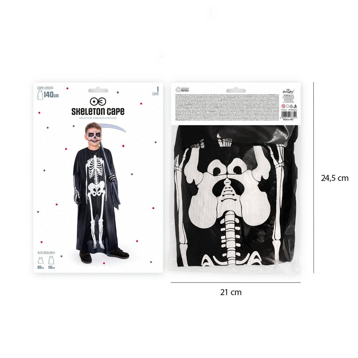 Häxkostym för barn svart 116-128 cm Häxkostym för barn svart 116-128 cm