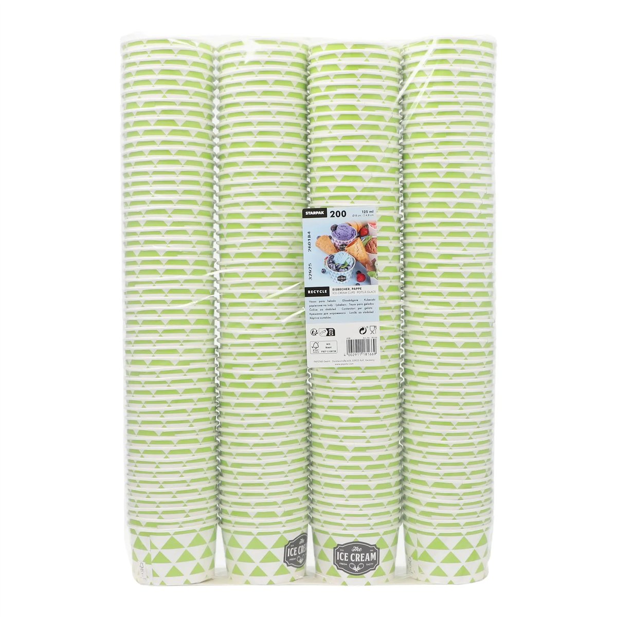 50 st. Glassbägare kartong limegrön 150 ml 50 st. Glassbägare kartong limegrön 150 ml
