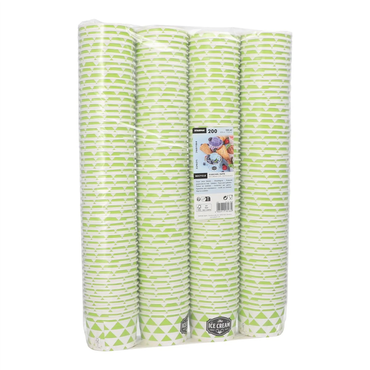 50 st. Glassbägare kartong limegrön 150 ml 50 st. Glassbägare kartong limegrön 150 ml