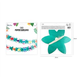 Girlang Regnbågsfärgade pappersfanor 2,5 m Girlang Regnbågsfärgade pappersfanor 2,5 m