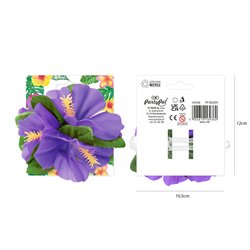 Hårklämma Hawaiiblomma röd & grön 12 cm Hårklämma Hawaiiblomma röd & grön 12 cm