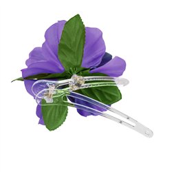 Hårklämma Hawaiiblomma röd & grön 12 cm Hårklämma Hawaiiblomma röd & grön 12 cm