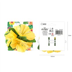 H&aring;rkl&auml;mma Hawaiiblomma r&ouml;d & gr&ouml;n 12 cm