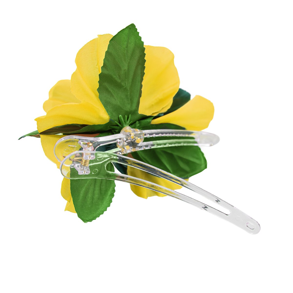 H&aring;rkl&auml;mma Hawaiiblomma r&ouml;d & gr&ouml;n 12 cm