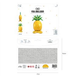 Foil balloon Pineapple, 38x68 cm, yellow Foil balloon Pineapple, 38x68 cm, yellow